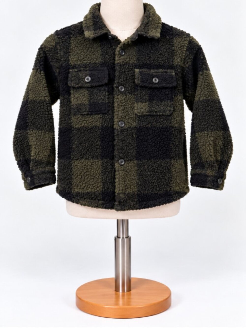 Primark Boys Sherpa Fleece Plaid Shirt Jacket – Size 5–6 Years ( 116 cm)